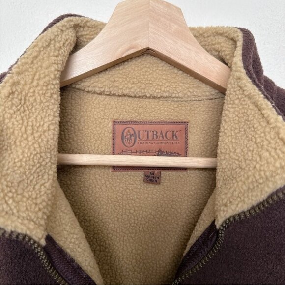 Outback Trading Medium Sherpa Brown Full Zip Womens Jacket - Picture 10 of 14